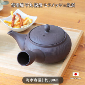 常滑焼 平丸 線段 セラメッシュ 急須